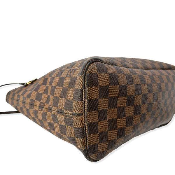 LOUIS VUITTON Neverfull MM Damier Ebene Shoulder Bag Brown