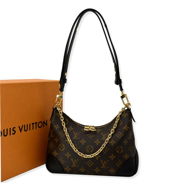 LOUIS VUITTON Boulogne NM Monogram Canvas Shoulder Bag Brown