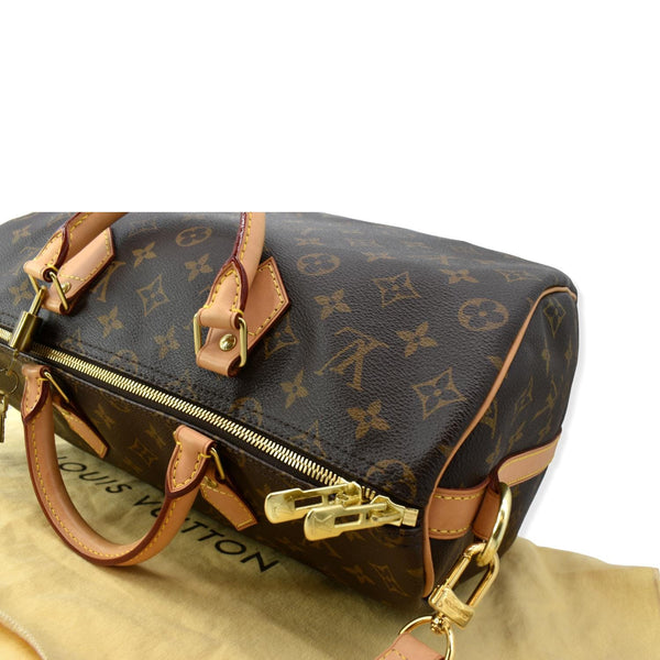 LOUIS VUITTON Speedy 35 Monogram Canvas Shoulder Bag Brown