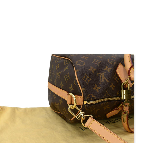 LOUIS VUITTON Speedy 35 Monogram Canvas Shoulder Bag Brown
