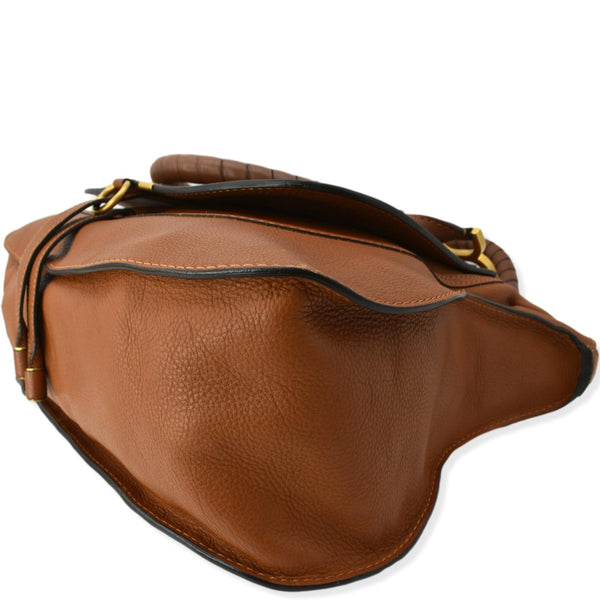 CHLOE Marcie Large Calfskin Leather Shoulder Bag Tan