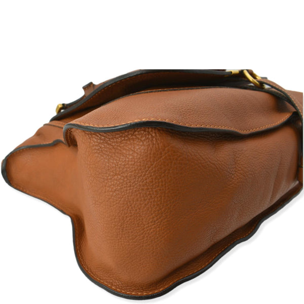 CHLOE Marcie Large Calfskin Leather Shoulder Bag Tan