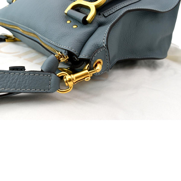 CHLOE Marcie Medium Leather Shoulder Bag Light Blue