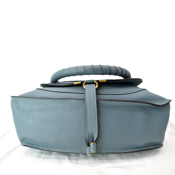 CHLOE Marcie Medium Leather Shoulder Bag Light Blue