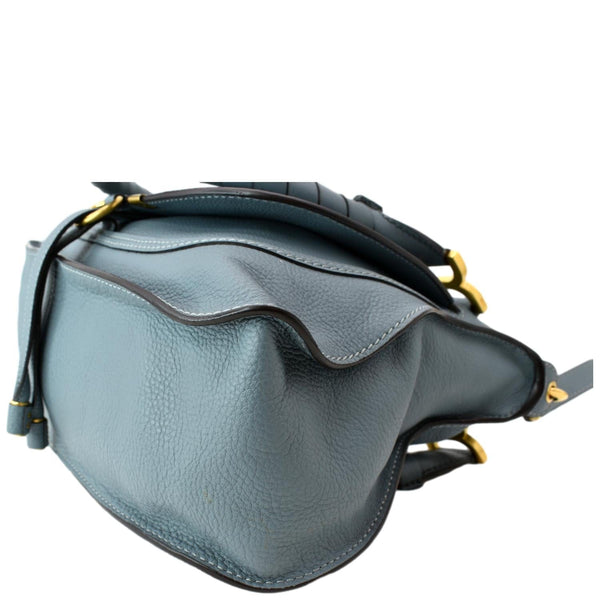 CHLOE Marcie Medium Leather Shoulder Bag Light Blue