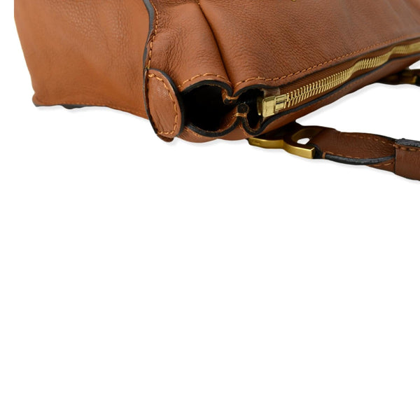 CHLOE Marcie Large Calfskin Leather Shoulder Bag Tan