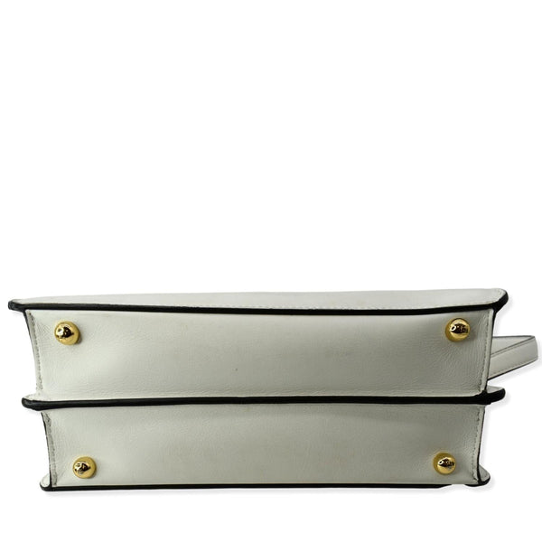 FENDI Peekaboo Iseeu Small Leather Tote Bag White