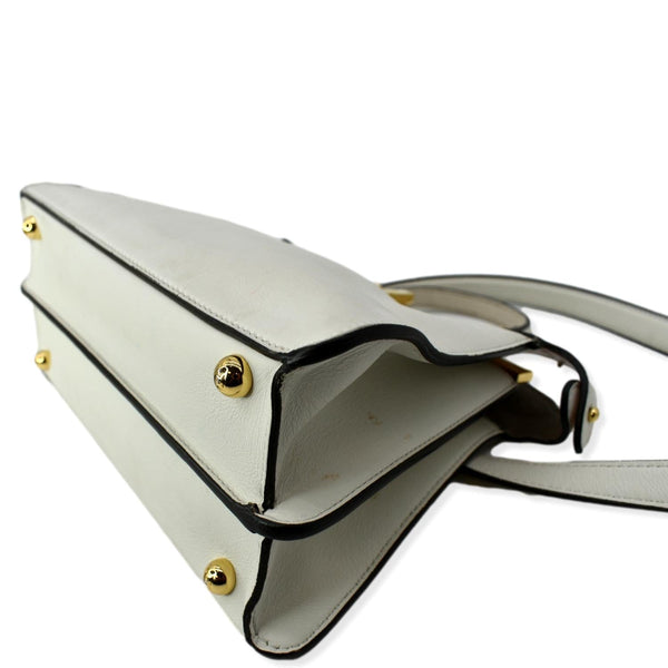 FENDI Peekaboo Iseeu Small Leather Tote Bag White