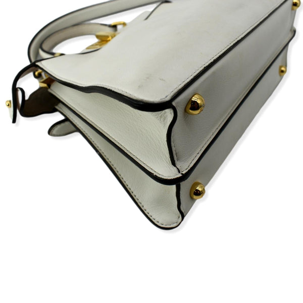 FENDI Peekaboo Iseeu Small Leather Tote Bag White