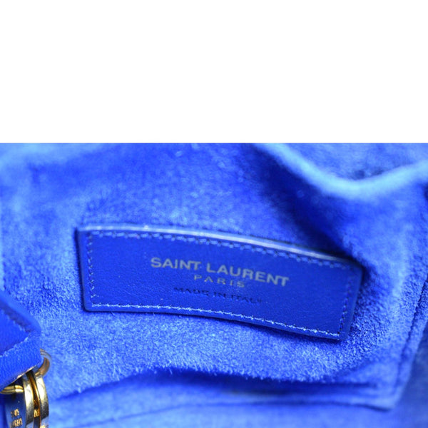 YVES SAINT LAURENT Sac de Jour Leather Shoulder Bag Blue-DDH