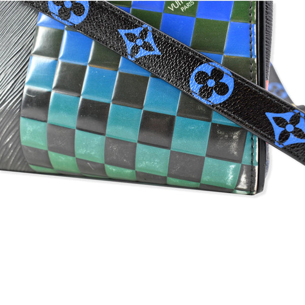 LOUIS VUITTON Race Speedy Bandouliere 30 Epi Monogram Damier Satchel Bag Black