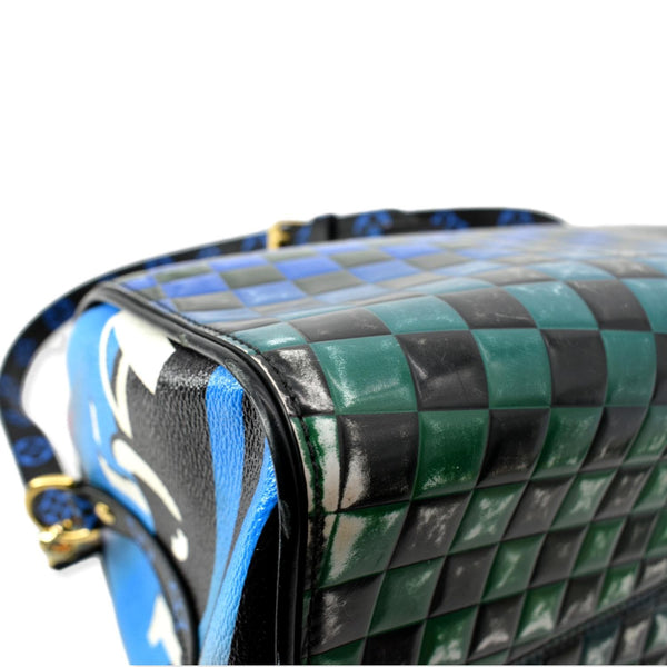 LOUIS VUITTON Race Speedy Bandouliere 30 Epi Monogram Damier Satchel Bag Black