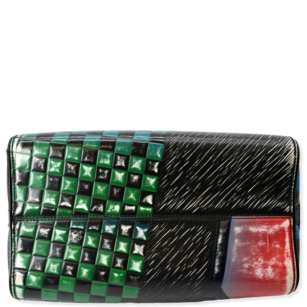 LOUIS VUITTON Race Speedy Bandouliere 30 Epi Monogram Damier Satchel Bag Black