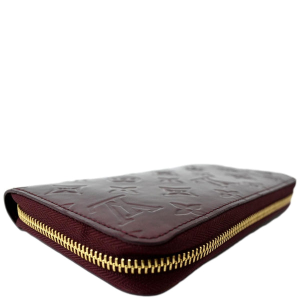 LOUIS VUITTON Monogram Vernis Zippy Wallet Amarante