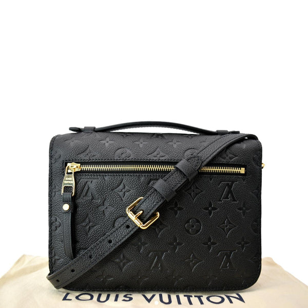 LOUIS VUITTON Metis Pochette Empreinte Leather Crossbody Bag Black