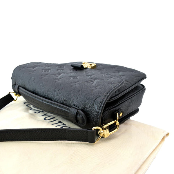 LOUIS VUITTON Metis Pochette Empreinte Leather Crossbody Bag Black