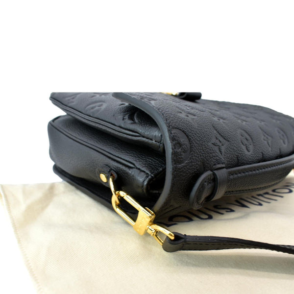 LOUIS VUITTON Metis Pochette Empreinte Leather Crossbody Bag Black