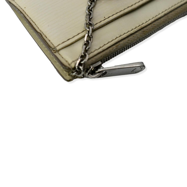 LOUIS VUITTON Pochette Key Cles Epi Leather Pouch Ivory