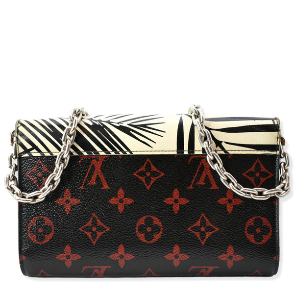 LOUIS VUITTON Monogram Palm Twist Chain Wallet White