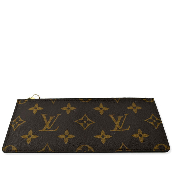 LOUIS VUITTON Felicie Zippered Monogram Canvas Insert Pouch Brown