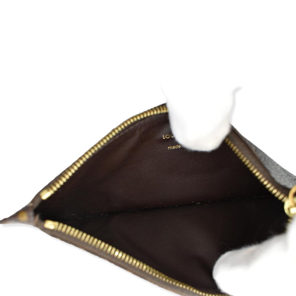 LOUIS VUITTON Felicie Zippered Monogram Canvas Insert Pouch Brown
