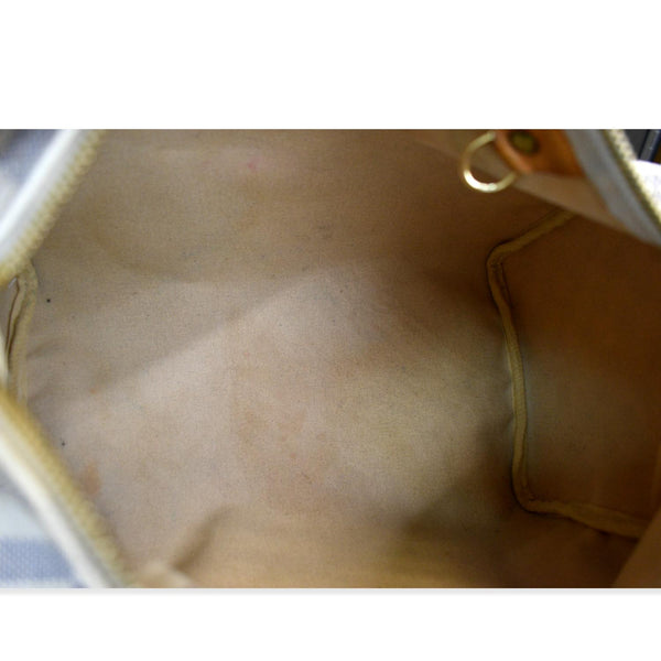 LOUIS VUITTON Speedy 30 Damier Azur Satchel Bag White