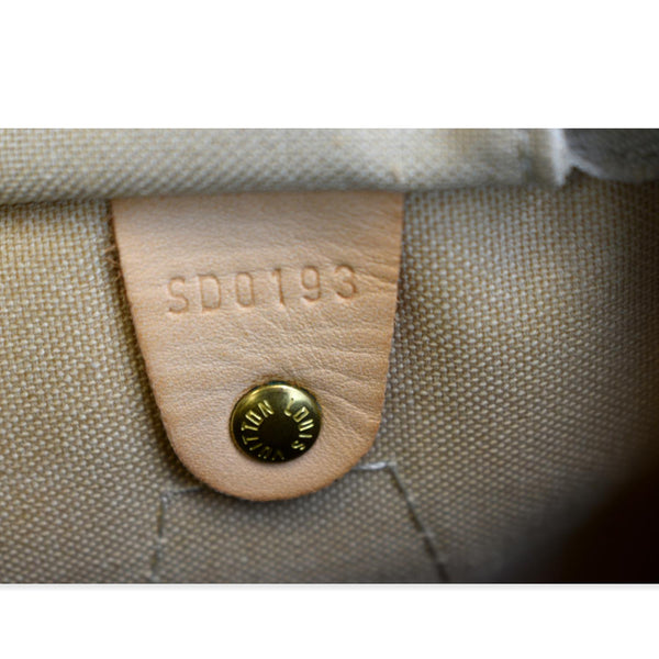 LOUIS VUITTON Speedy 30 Damier Azur Satchel Bag White