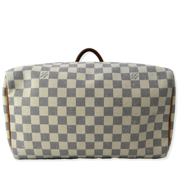 LOUIS VUITTON Speedy 30 Damier Azur Satchel Bag White