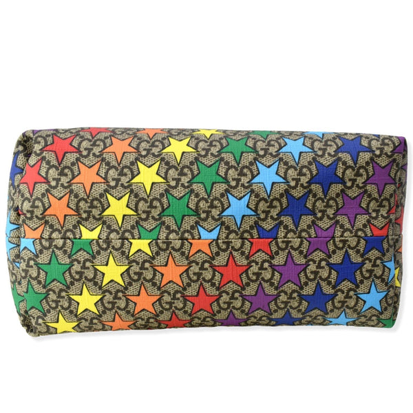 GUCCI Children's Rainbow Star Supreme Canvas Tote Bag Multicolor 410812