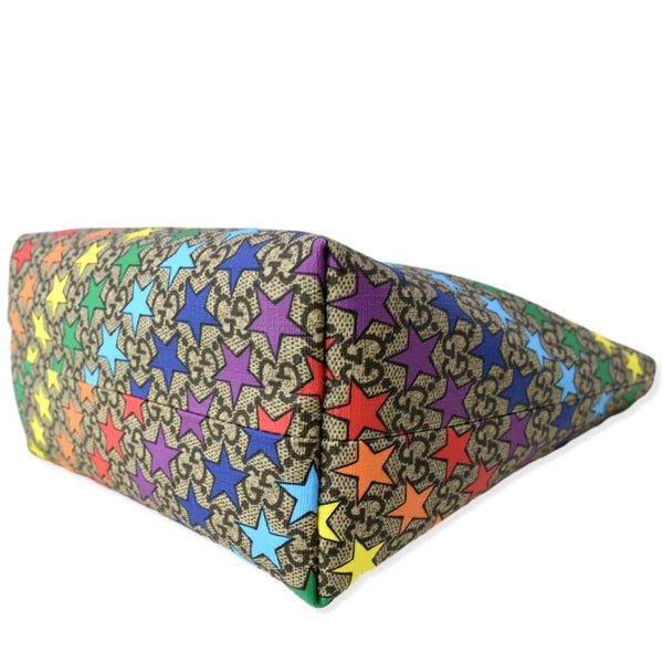 GUCCI Children's Rainbow Star Supreme Canvas Tote Bag Multicolor 410812
