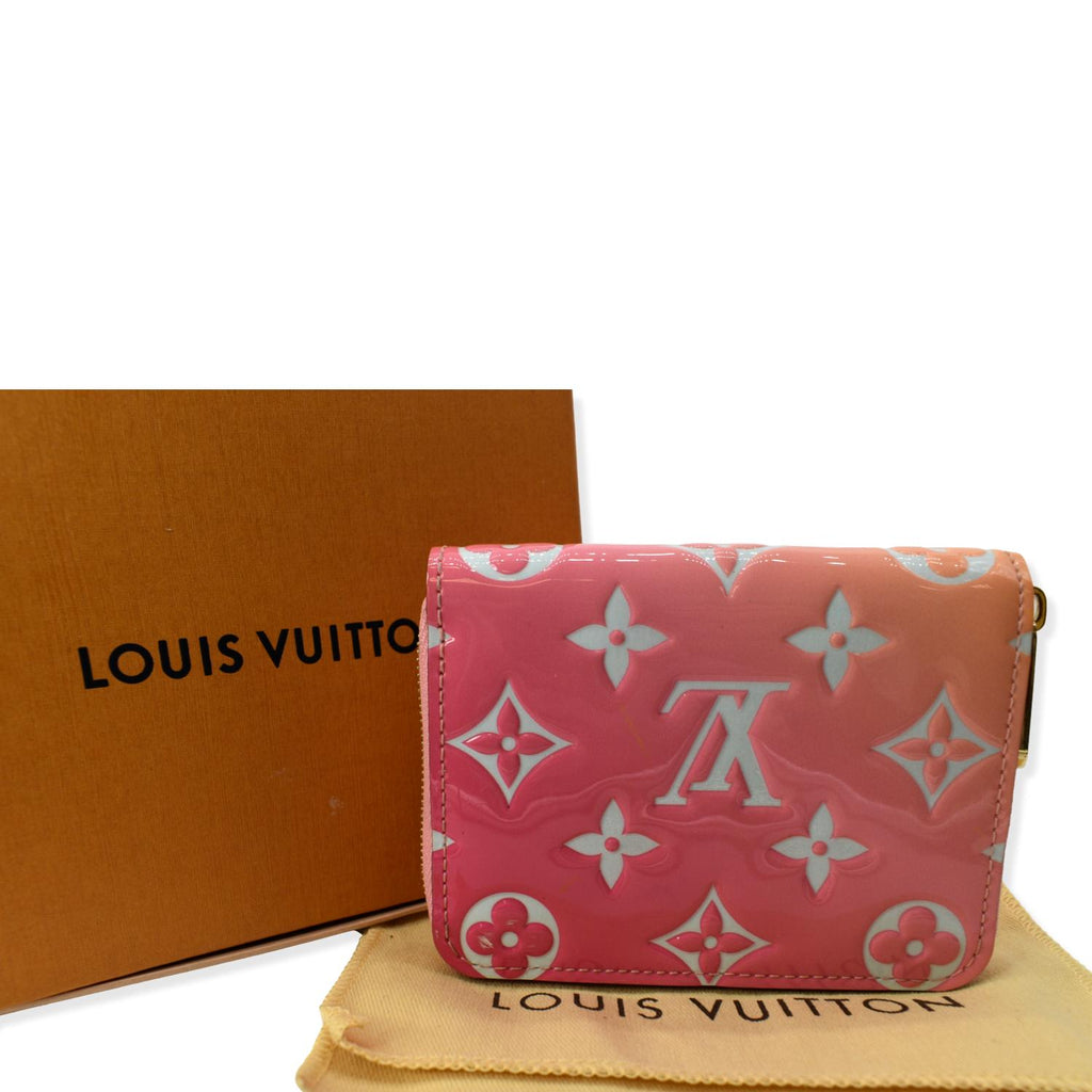 Pink Gradient Monogram Vernis leather of Louis Vuitton Zippy coin