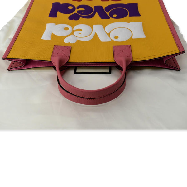 GUCCI Children's Rainbow Loved Coated Canvas Tote Bag Multicolor 550763