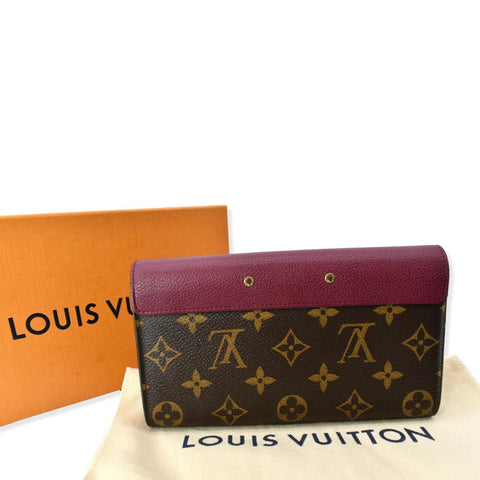 LOUIS VUITTON Pallas Monogram Canvas Wallet Brown