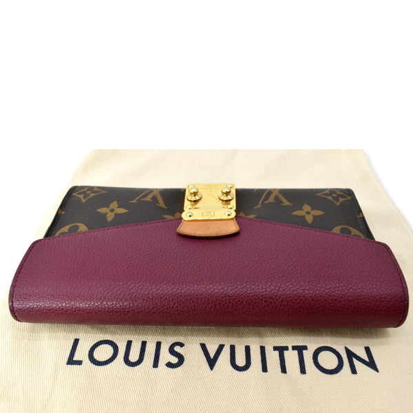 LOUIS VUITTON Pallas Monogram Canvas Wallet Brown
