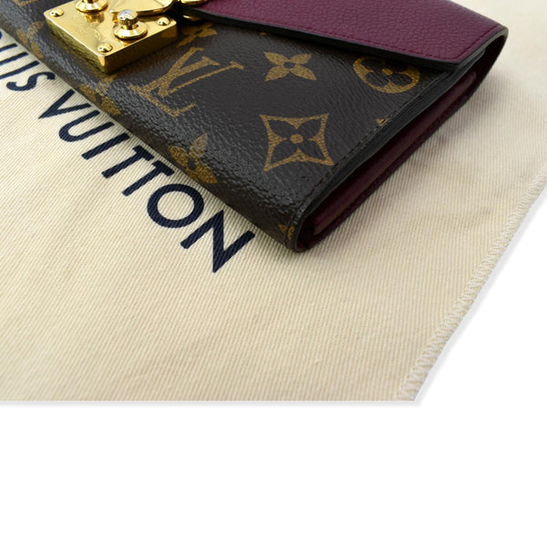 LOUIS VUITTON Pallas Monogram Canvas Wallet Brown