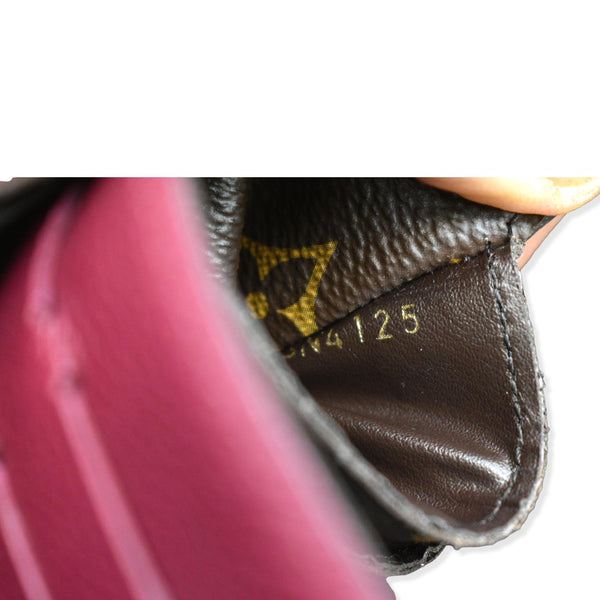 LOUIS VUITTON Pallas Monogram Canvas Wallet Brown