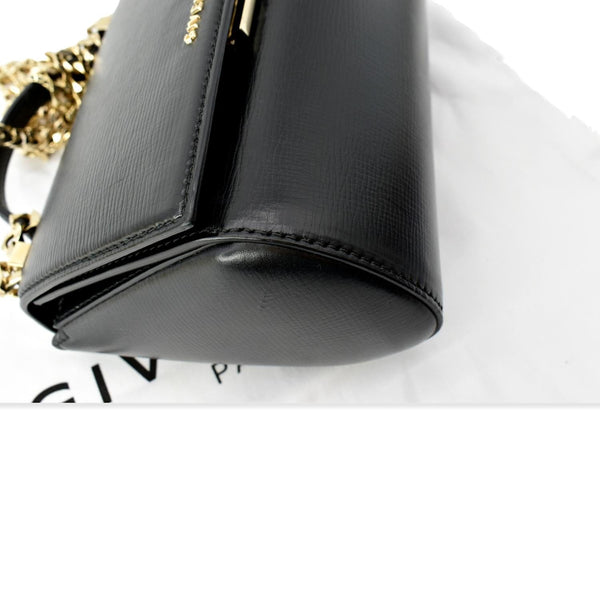 Givenchy Mini Pandora Box Calfskin Leather Chain Bag Black