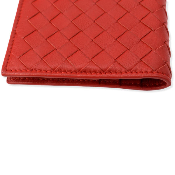 Bottega Veneta Intrecciato Leather Bifold Wallet Red | DDH