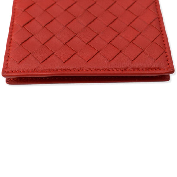 Bottega Veneta Intrecciato Leather Bifold Wallet Red | DDH
