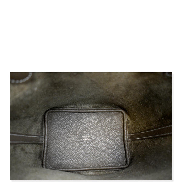 HERMES Picotin Lock 18 Taurillon Clemence Leather Tote Bag Taupe