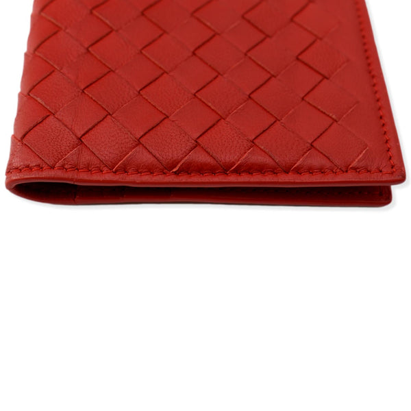 Bottega Veneta Intrecciato Leather Bifold Wallet Red | DDH