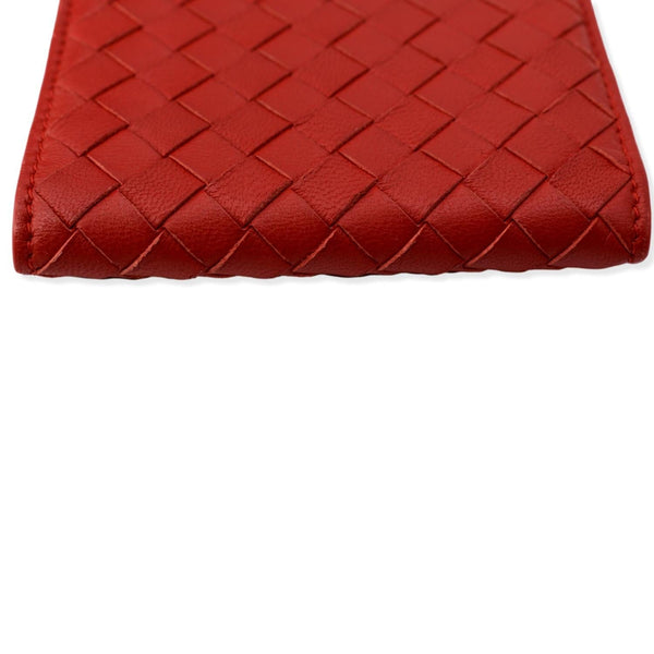 Bottega Veneta Intrecciato Leather Bifold Wallet Red | DDH