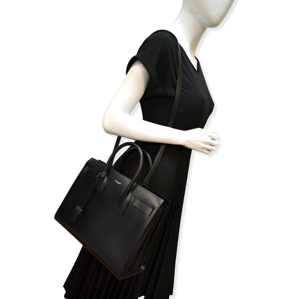Yves Saint Laurent Sac de Jour Leather Bag Black | D. Designer Handbag
