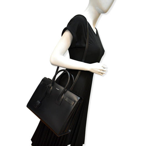 Yves Saint Laurent Sac de Jour Leather Bag Black | D. Designer Handbag
