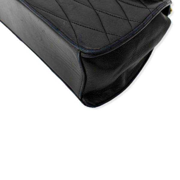 CHANEL Rare Wave GHW CC Flap Vintage Lambskin Shoulder Bag Black