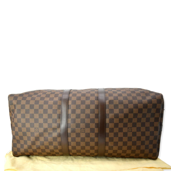 LOUIS VUITTON Keepall Bandouliere 55 Damier Ebene Travel Bag Brown - Hot Deals