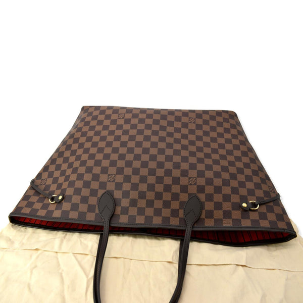 LOUIS VUITTON Neverfull GM Damier Ebene Tote Bag Brown