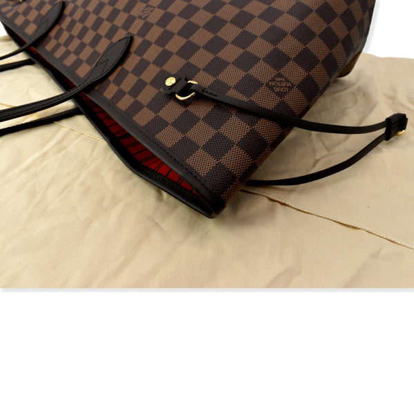 LOUIS VUITTON Neverfull GM Damier Ebene Tote Bag Brown