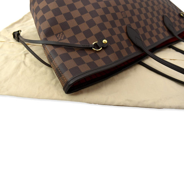 LOUIS VUITTON Neverfull GM Damier Ebene Tote Bag Brown