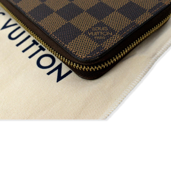 LOUIS VUITTON Damier Ebene Zippy Long Wallet Brown